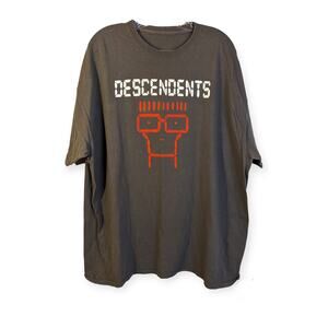 VTG 2000s Tour Mens Gray Orange Descendents Punk Rock LED Milo Tee Shirt XXL